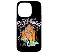 Les Piles d'argent de Girl Boss Count Your Blessings Coque pour iPhone 14 Pro