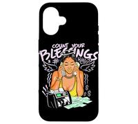 Les Piles d'argent de Girl Boss Count Your Blessings Coque pour iPhone 16