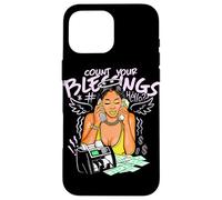 Les Piles d'argent de Girl Boss Count Your Blessings Coque pour iPhone 16 Pro Max