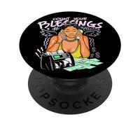 Les Piles d'argent de Girl Boss Count Your Blessings PopSockets PopGrip Adhésif