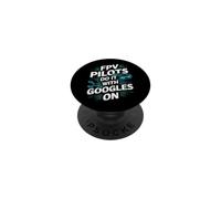 Les Pilotes Drones FPV Drones Le Font avec des Google on PopSockets PopGrip Adhésif