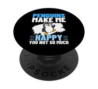 Les Pingouins me rendent Heureuse, tu n'es Pas si drôle PopSockets PopGrip Adhésif