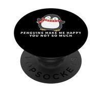 Les Pingouins me rendent Heureuse, tu n'es Pas si drôle PopSockets PopGrip Adhésif
