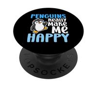 Les Pingouins me rendent Heureuse, tu n'es Pas si drôle PopSockets PopGrip Adhésif