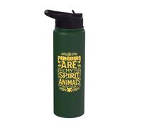 Les pingouins sont mes animaux spirituels Stainless Steel Insulated Water Bottle