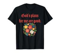 Les Plans de Dieu pour Moi sont Bons - Foi chrétienne Florale T-Shirt
