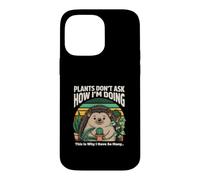 Les Plantes ne me demandent Pas Comment Je Vais Hedgehog Coque pour iPhone 14 Pro Max