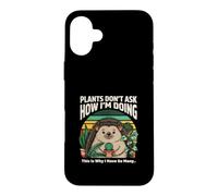 Les Plantes ne me demandent Pas Comment Je Vais Hedgehog Coque pour iPhone 16 Plus