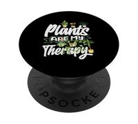 Les Plantes sont ma thérapie Un Amateur Amusant de Plantes de Jardinage PopSockets PopGrip Adhésif