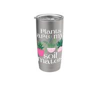 Les plantes sont mes parents du sol Gobelet isotherme en acier inoxydable double paroi