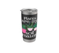 Les plantes sont mes parents du sol Gobelet isotherme en acier inoxydable double paroi