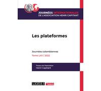 Les plateformes Journées colombiennes 2022 - Collectif - Lgdj - broché - Etude