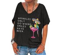 Les plis génériques ne vont que là où une chemise à col en V sourire est respirante., Noir , 3XL