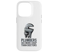 Les plombiers voient Plus de Merde Que Les médecins Humour de plomberie drôle Coque pour iPhone 14 Pro