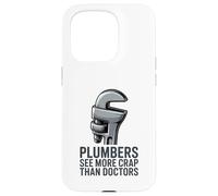 Les plombiers voient Plus de Merde Que Les médecins Humour de plomberie drôle Coque pour iPhone 15 Pro