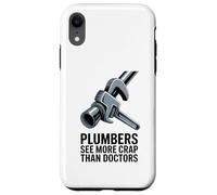 Les plombiers voient Plus de Merde Que Les médecins Humour de plomberie drôle Coque pour iPhone XR