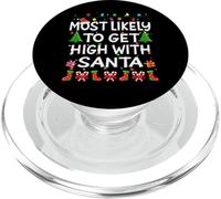 Les Plus susceptibles de se défoncer avec des Hommes Adultes drôles de Santa Christmas PopSockets PopGrip pour MagSafe