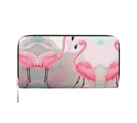 Les pochettes en cuir Mt. Fuji au début du printemps sont parfaites pour les voyages ou une utilisation quotidienne, Love Flamingo, Taille unique