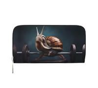 Les pochettes en cuir Whale's Tail sont parfaites pour les voyages ou un usage quotidien, Escargots d'haltérophilie, Taille unique