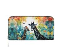 Les pochettes en cuir Whale's Tail sont parfaites pour les voyages ou un usage quotidien, Girafe aquarelle, Taille unique