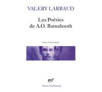 Les Poésies de A.O. Barnabooth / Poésies diverses - Valery Larbaud - Gallimard - Poche - Poésie