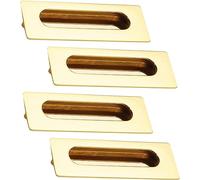 Les poignées cachées, les boutons cachés, Poignées de porte coulissantes encastrées encastrées Poignée de meuble encastrée Poignée de traction cachée, poignée 4 pièces (distance des trous 96 mm, B) (