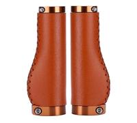 Les poignées de guidon chhelihl, pour les vélos et les scooters, absorbant les chocs verrouillables, empêchent le glissement, le cuir Pu rétro, 1 paire, ajustement universel