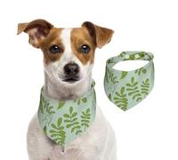 Les Pois Verts laissent des Feuilles Bleues,Bandanas pour Chien, écharpe en Coton, Bavoirs réglables pour Animaux de Compagnie,S