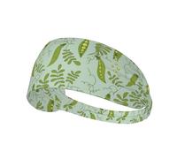 Les Pois Verts laissent des Feuilles Bleues,Bandeau de Sport Unisexe, Bandeau élastique Multi-usages pour Cheveux
