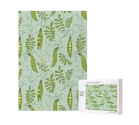 Les Pois Verts laissent des Feuilles Bleues,Puzzle Familial en Bois de 300 pièces pour Adultes et Adolescents