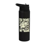 Les poissons tremblent au son de mon nom Pêche Stainless Steel Insulated Water Bottle
