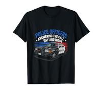 Les policiers répondent à l'appel jour et nuit police policier T-Shirt