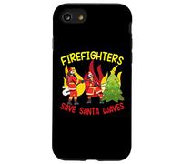 Les Pompiers sauvent Le Père Noël Vagues Lutte Contre Les incendies Noël Coque pour iPhone SE (2020) / 7/8