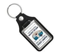 Les porte-clés de camping les plus cool avec pendentif en cuir synthétique avec caravane - Porte-clés pratique comme belle idée de cadeau pour les amis qui aiment voyager avec le campeur