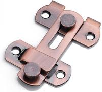 Les portes, 180° Slide Bolt Door Latch Vintage Lock Cabinets Hardware Included Multicolor Multi Sizes(Red Patina,Long)