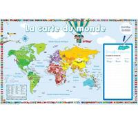 Les posters effaçables - La carte du monde - Nicolas Francescon - Bordas - broché - Scolaire / Universitaire