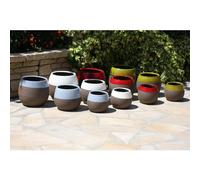 LES POTERIES D'ALBI-Pot Cancale A fleur de peau en terre émaillée Poterie d’Albi - diamètre 21 x 21 cm