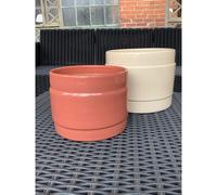 LES POTERIES D'ALBI-Pot coloris multicolore en terre émaillée Odyssée - diamètre 20 cm