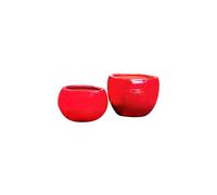 LES POTERIES D'ALBI-Pot rouge gamme le lisère diamètre 20 cm