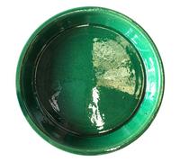 LES POTERIES D'ALBI-Soucoupe en argile vert Jade Les Poteries d’Albi - diamètre 36 cm