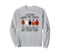 Les Poulets rétro me rendent Heureuse, Les Humains me Font Mal à la tête Sweatshirt