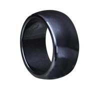 LES POULETTES BIJOUX - Bague Anneau Large d'Hématite - 10 mm Taille 66