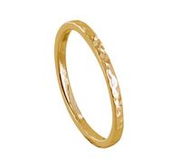 LES POULETTES BIJOUX - Bague Plaqué Or Alliance Fine Martelée - taille 48