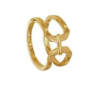 LES POULETTES BIJOUX - Bague Plaqué Or Grand Maillons - taille 60