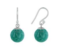 LES POULETTES BIJOUX Boucles d'Oreilles Argent 925 Billes d'Amazonite
