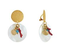 LES POULETTES BIJOUX - Boucles d'Oreilles Clips Laiton Doré Océan