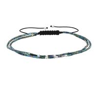 LES POULETTES BIJOUX - Bracelet Duo Lien Perles de Verre Multicolores Perles Argent 925