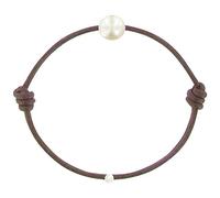 LES POULETTES BIJOUX - Bracelet Enfant La Perle Blanche des Petites Poulettes - Classics - Marron clair