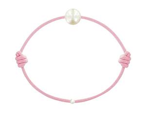 LES POULETTES BIJOUX - Bracelet Enfant La Perle Blanche des Petites Poulettes - Classics - Rose