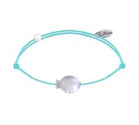 LES POULETTES BIJOUX - Bracelet Lien Petit Poisson en Nacre - Turquoise